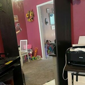 Large Black 75x37 wooden framed mirror, Only $250.00